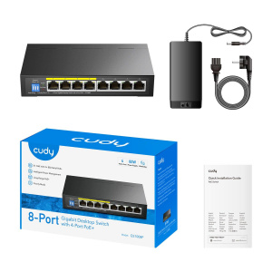 ���������� CUDY GS1008P 8-Port Gigabit PoE+ Switch 60W ������