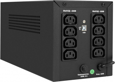 ���� ������ ��� ExeGate Power NB-2200.LED.AVR.8C13.USB (EX299820RUS) ������, 2200VA/1300W, LED, AVR, 8*C13, USB, ������� 12V 9Ah ��������-�������� ������������