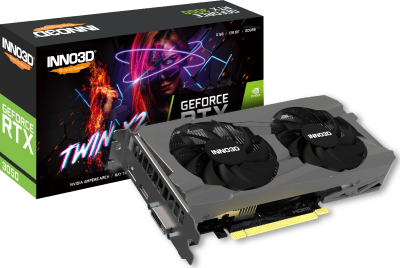 ���������� INNO3D RTX 3050 Twin X2 6GB, RTX3050, HDMI, DP�3, 6G,D6 (N30502-06D6-1880VA60)