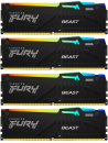 ����������� ������ Kingston 128GB 5600MT/s DDR5 CL40 DIMM (Kit of 4) FURY Beast Black XMP