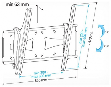 ���������� ��������� Holder PTS-4006� ��� 32-60" black