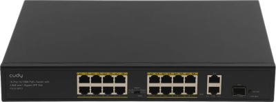 ���������� Cudy FS1018PS1 (L2) 16x100����/� 2x1����/� 1SFP 16PoE+ 200W �������������