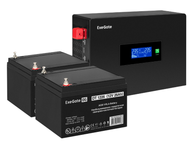 ���� ������ ��� ExeGate IdealSine SR-1500.LCD.2SH EX295994RUS + ������� 26A� EX282970RUS 2�� ��������-�������� ������������
