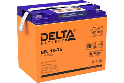 ���� ������ �������������� ������� DELTA GEL, (12V / 75Ah) GPL 1275, ��������� ��������-�������� ������������