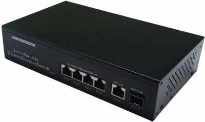 ���������� Neomax NMS-106PoE-1000-S ������, �������������, 6 ������ 1000 Mbps, 4xPoE+, 1xSFP, 110W, ������