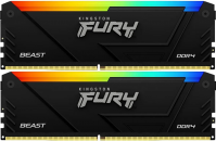 ����������� ������ Kingston Fury Beast DDR4 16GB(2*8GB) 3600MHz RGB RTL Gaming CL17 KF436C17BB2AK2/16