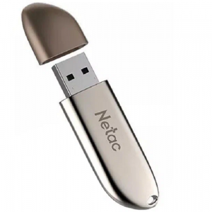 ���� ������ ������ Netac 64GB U352 NT03U352N-064G-20PN USB 2.0 silver/brown ��������-�������� ������������