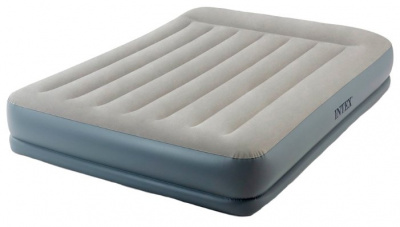 ���� ������ ������� �������� Intex Pillow Rest Mid-Rise Airbed 152x203x30 ��, 220V ��������-�������� ������������