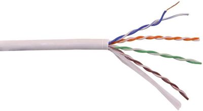 ������ ������� Lanmaster LAN-5EUTP-HFLT-GY �����, U/UTP, 4 ����, ���. 5E, 350 ���, LSZH, ��(�)-HF, 305 �