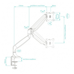 ���� ������ ��������� Onkron G100, 13-32'' black ��������-�������� ������������