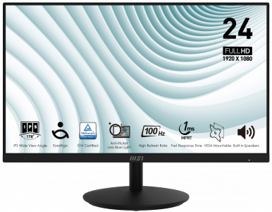 ���� ������ ������� 23.8" MSI Pro MP242A, black ��������-�������� ������������