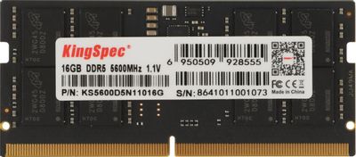 ����������� ������ Kingspec KS5600D5N11016G DDR5 16GB 5600MHz RTL PC5-41600 CL40 SO-DIMM 288-pin