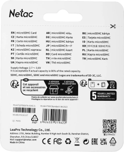 ���� ������ ����� ������ Netac Class 10 U3 P500 16Gb Standart microSDHC ��������-�������� ������������