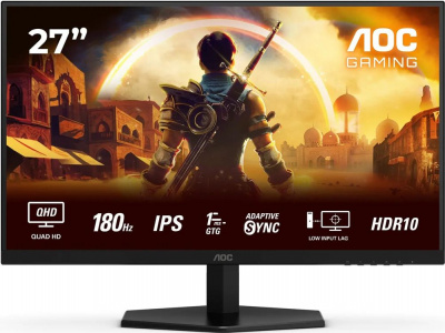 ���� ������ ������� 27" AOC Q27G42XE ������ 2560x1440 180Hz IPS LED 1ms HDMI/M/M/DP ��������-�������� ������������