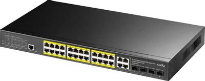 ���������� Cudy GS2028PS4-300W ������ (L2) 28x1����/� 4SFP 24PoE+ 300W �����������