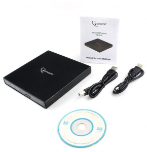 ���� ������ ���������� ������ Gembird DVD+/-RW Gembird DVD-USB-02 ext RTL, black ��������-�������� ������������