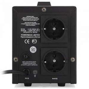���� ������ ������������ ���������� PowerMan AVS 1500D 1500VA Black ��������-�������� ������������