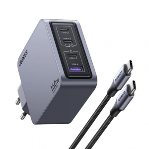 �������� ���������� UGREEN X763 Nexode Pro 160W USB-A+3*USB-C GaN Space Gray