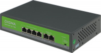 ���������� Digma DSP204F-2F-T80 V1, L2 6x100����/� 4PoE 4PoE+ 80W �������������, ������