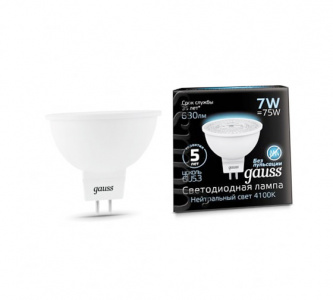 �������� GAUSS LED GU5.3 (101505207), white