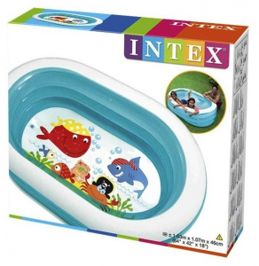 ���� ������ ������� �������� Intex Oval Whale Fun (57482) ��������-�������� ������������