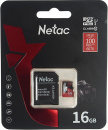 ����� ������ Netac P500 Extreme PRO 16GB MicroSDHC V10/U1/C10 up to 100MB/s, ������