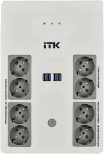 ���� ������ ��� ITK Electra EST8-1000VA-1-001-L 600��/1000��, 8�Schuko, line-interactive ��������-�������� ������������