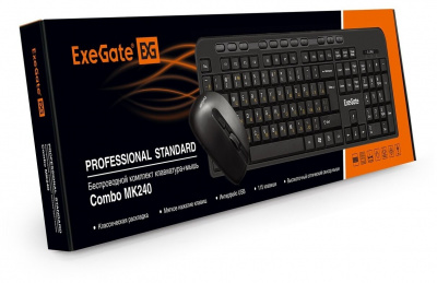 ���� ������ ���������� + ���� ExeGate Professional Standard Combo MK240 ��������-�������� ������������