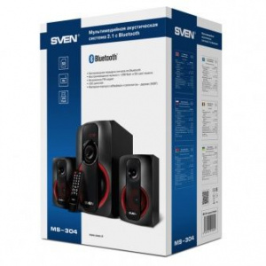 ���� ������ ������� Sven MS-304 black/red ��������-�������� ������������