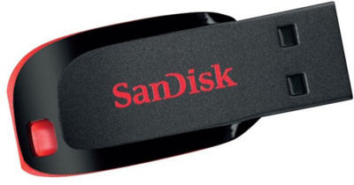���� ������ ������ Sandisk CZ50 32Gb Cruzer Blade black / red ��������-�������� ������������