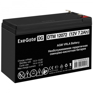 ���� ������ �������������� ������� Exegate EX285952RUS DTM 12072 12V, 7,2 Ah ��������-�������� ������������