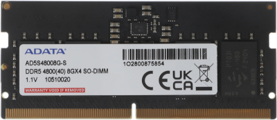 ����������� ������ ADATA DDR5 SODIMM 8GB 4800�Hz AD5S48008G-S