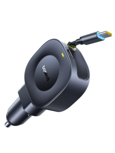 �������� ���������� Baseus PrimeTrip VR2 Car Charger with Retractable Cable Magnetic Version C+C 45W, ������
