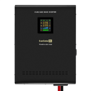 ���� ������ ��� ExeGate EX296005RUS + ������� 55A� EX285667RUS 4�� ExeGate FineSine SX-7000.LCD.AVR.2SH.T, black ��������-�������� ������������