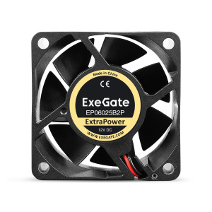 ���������� ������������ ExeGate ExtraPower 12� DC EP06025B2P (60x60x25 ��, 2-Ball (������� ���������������), 2pin, ������