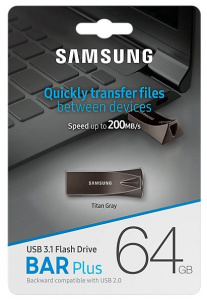 ���� ������ ������ Samsung Bar Plus 64Gb gray ��������-�������� ������������
