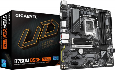 ����������� ����� Gigabyte B760M DS3H GEN5 ������, 1700 Intel B760 4xDDR5 mATX