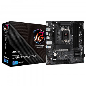 ����������� ����� ASROCK B760M PG LIGHTNING/D4, LGA1700 mATX B760, 4*DDR4, HDMI/DP