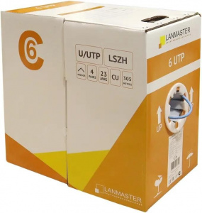 ������ LANMASTER UTP, 4x2, ��� 6, 550Mhz, LSZH (HFLT), �����, 305 �