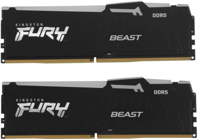 ����������� ������ Kingston FURY Beast RGB 32GB DDR5 DIMM (Kit of 2) (KF568C34BBEAK2-32) ������