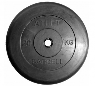 ���� ������ ���� ��� ������ MB Barbell Atlet (31 ��, 20 ��), Black ��������-�������� ������������