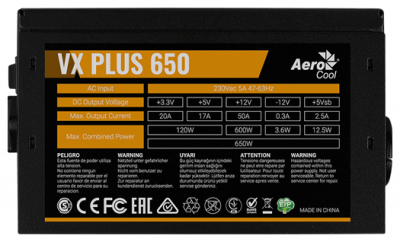 ���� ������� AeroCool VX Plus 650W