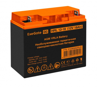 ���� ������ �������������� ������� ExeGate EX285662RUS HRL 12-18 (12V 18Ah) ��������-�������� ������������