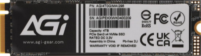 SSD-���������� AGi PCIe 3.0 x4 4TB AI298 M.2 2280 AGI4T0GIMAI298