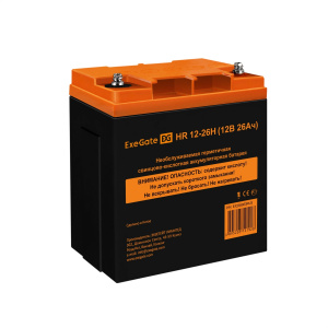 ���� ������ �������������� ������� ExeGate HR 12-26H (12V 26Ah, ����� 165�125�175, ���� �5) ������ ��������-�������� ������������