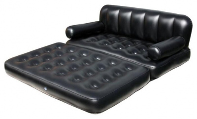 ���� ������ ������� �������� BestWay 75054 BW Double 5-in-1 Multifunctional Couch 188�152�64 ��, black ��������-�������� ������������