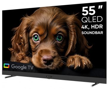 ��-��������� Topdevice TDTV55DQ08U 55 QLED DQ08 c Google TV � ����������, 4K UHD, ������