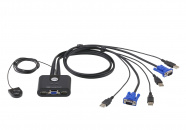 ������������� ATEN 2-Port USB VGA Cable KVM Switch with Remote Port Selector