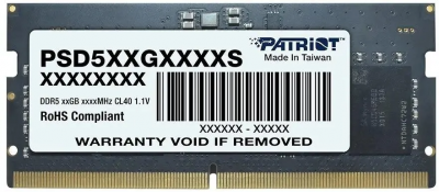 ����������� ������ DDR5 8Gb 4800MHz Patriot PSD58G480041S RTL PC5-38400 CL40 SO-DIMM 260-pin