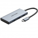 USB-��� Vention USB Type C 6 � 1 silver